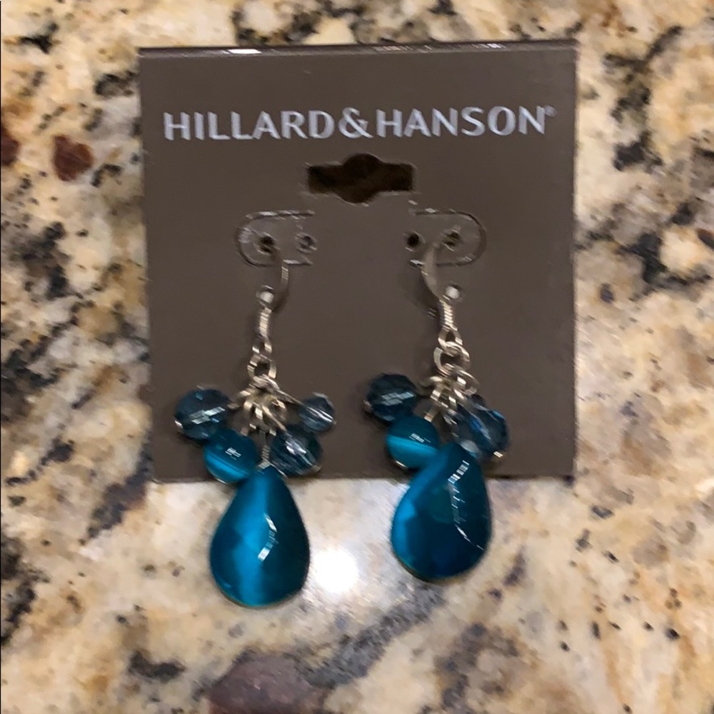 Hilliard & Hanson teal earrings.